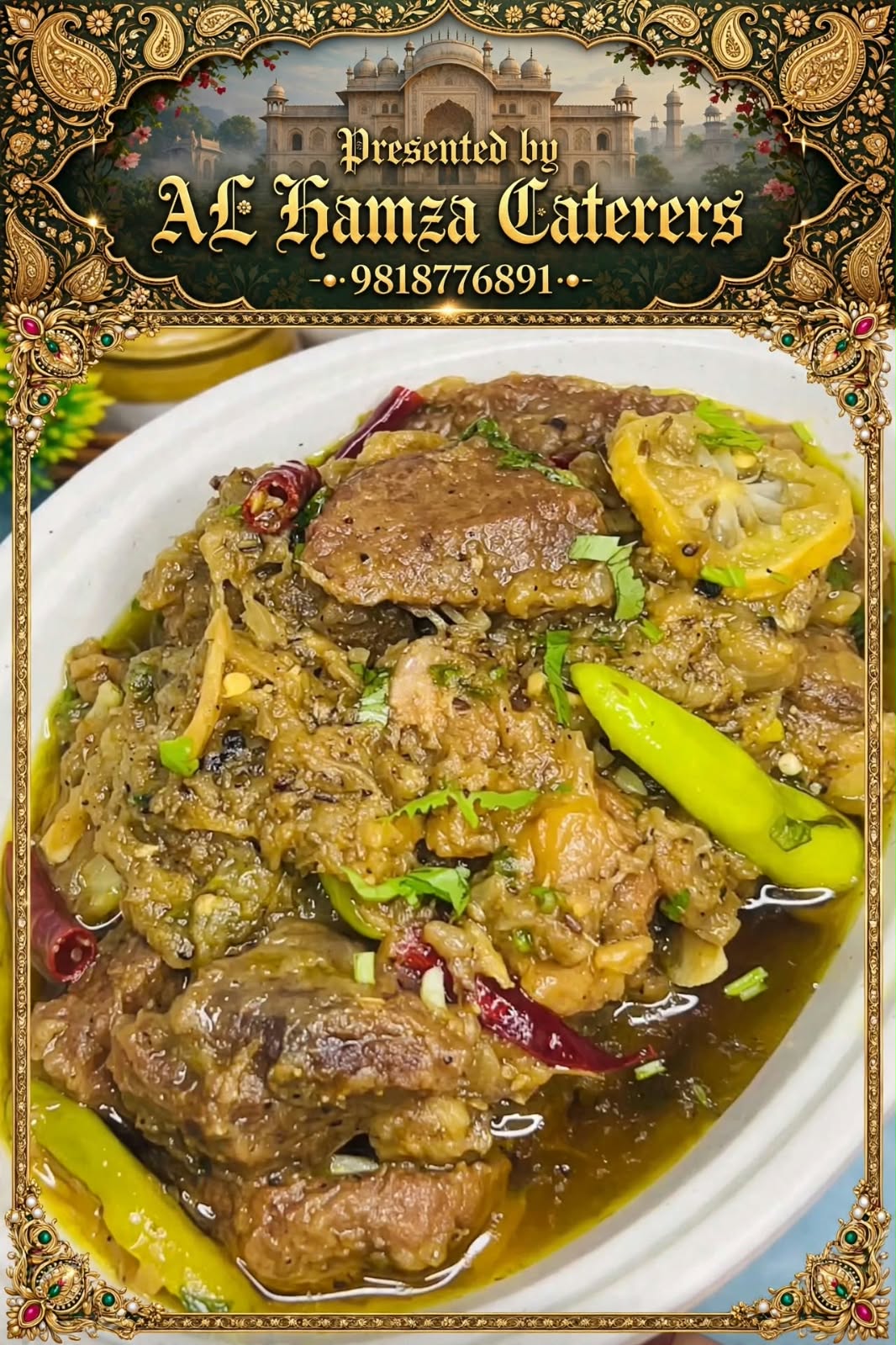 Slow-cooked mutton delicacy by Al-Hamza Caterers
